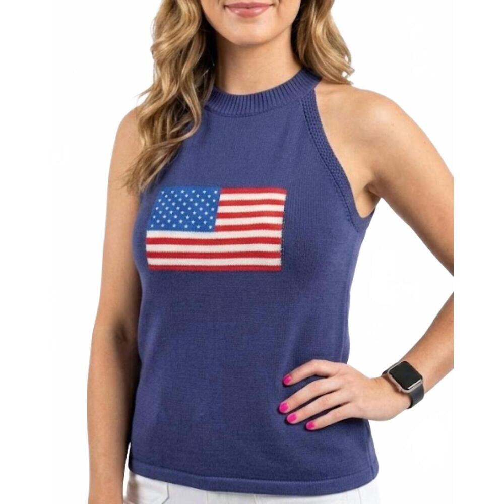 NEW ANNIEWEAR knit halter top in navy